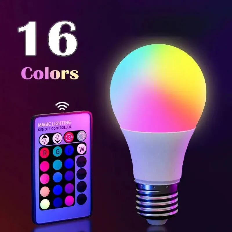 16 Colors RGB Bulb, Remote Control Smart Lamp Smart Lights Smart Shop
