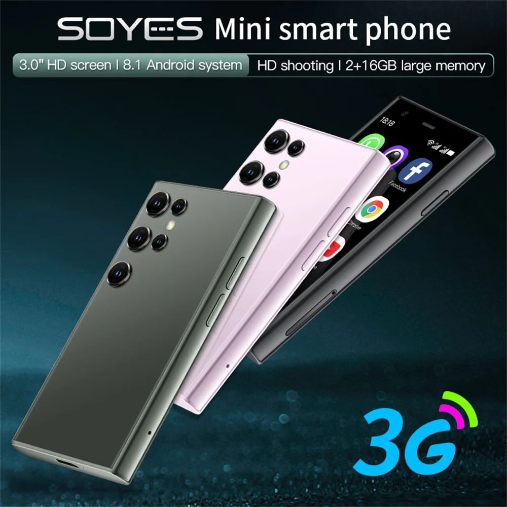 158749-ry2mso.jpg SOYES S23 Pro Mini Smartphones Android 8.1 Dual SIM 3.0” HD 1000mAh Battery WIFI Bluetooth 3G Small Mobile Phone Smart Phones Smart Shop