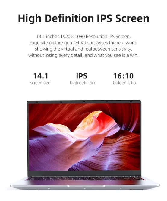 NEW 14.1'' Slim Office Laptop Intel i7-7500U Windows 11 12GB RAM 1TB 2TB SSD 1920*1080 Study Computer PC Intel A3950 NotebooK