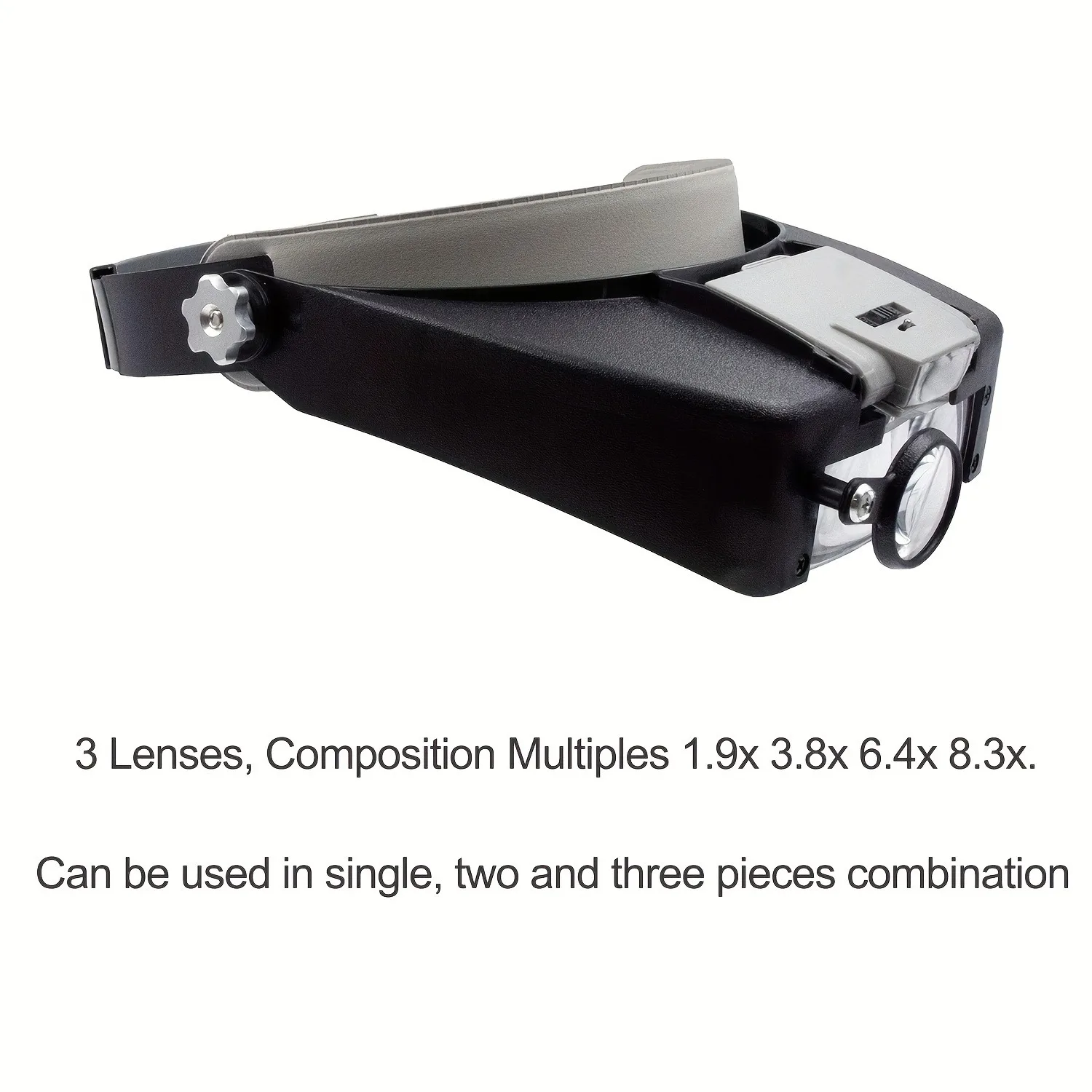 10X Headband Glasses Magnifier Adjustable Size LED Magnifier Loupe Glasses for Reading Illuminated Watchmaker Repair Tool Smart Devices Smart Shop