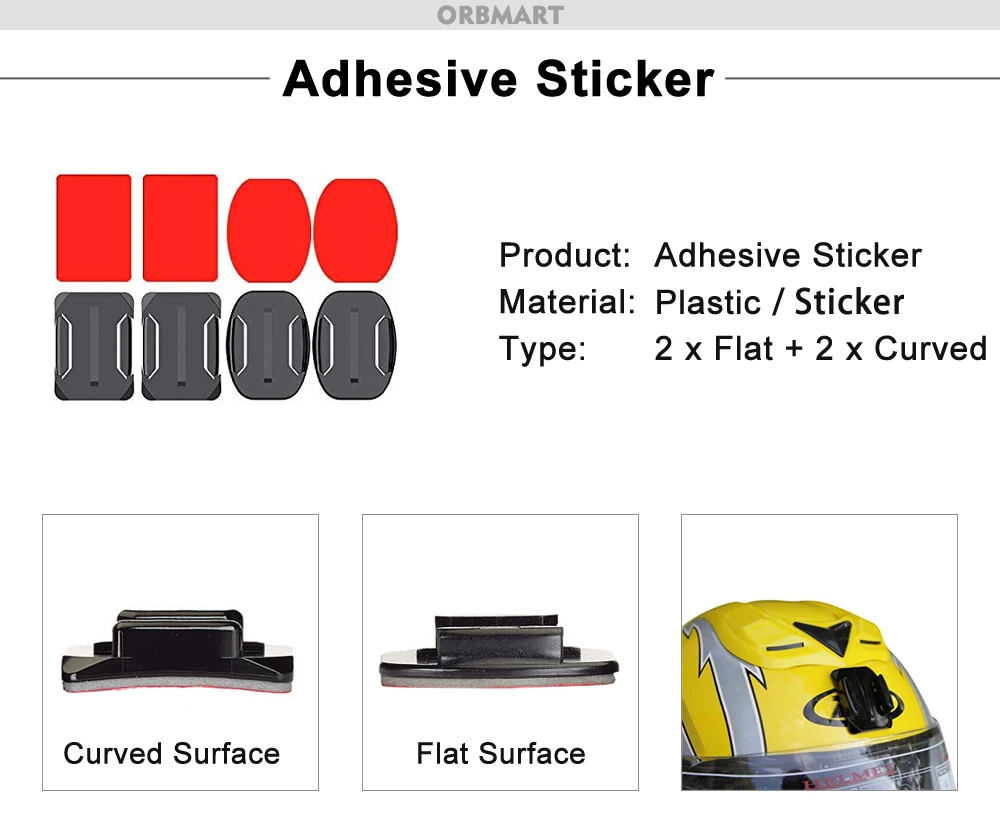 ORBMART for GoPro Accessories Set for Go Pro Hero 13 12 11 10 9 8 7 6 5 4 Black Mount for DJI Insta360 for Sjcam Action Camera