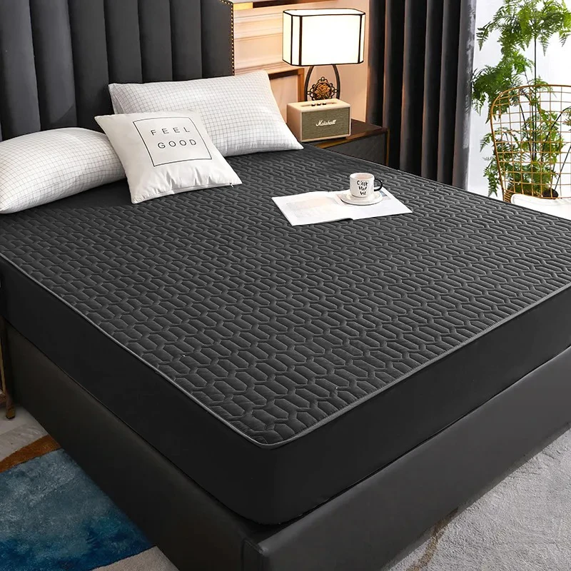 Waterproof Thicken Mattress Cover Quilted Latex Mat Bed Covers Pad Skin-Friendly Fitted Sheet Protector Bedspread150/160/180x200 Waterproof Thicken Mattress Cover Quilted Latex Mat Bed Covers Pad Skin-Friendly Fitted Sheet Protector Bedspread150/160/180x200