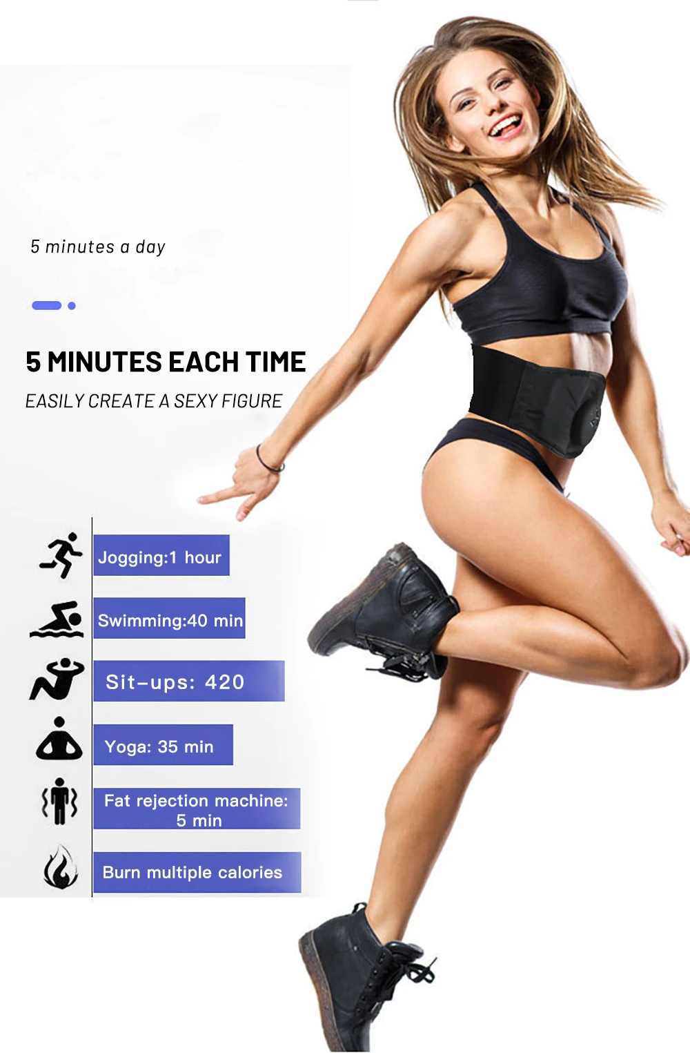 EMS ABS Trainer Belt Muscle Stimulator Anti Cellilute Abdomen Slimming Massager Myostimulator Body Sculpting Machine Fat Burner