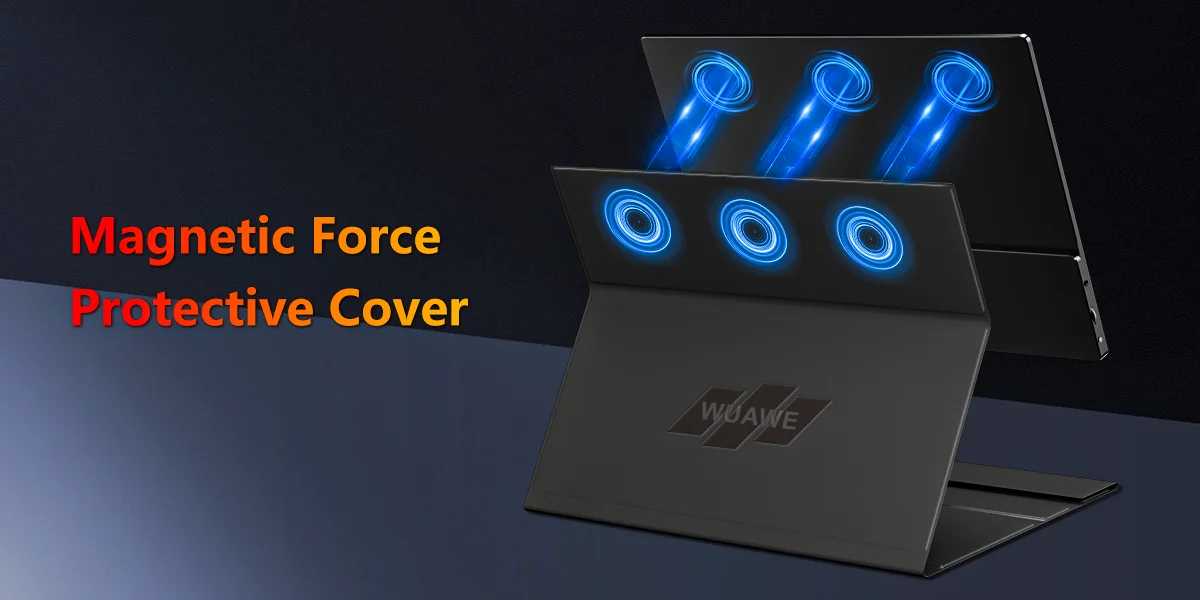 15.6 inch WUAWE Portable Monitor for Laptop,16:9 1080P 60HZ Gaming IPS Display LCD FHD External Second Computer Screen for Phone