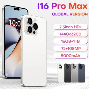 2025 HOT i16 pro max NEW 7.3HD Global Edition Original Smart Dual Card 6800mAh Battery Facial Recognition Function Smart Phones Smart Shop