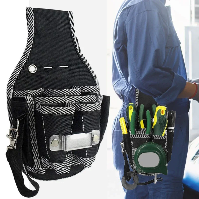 Multifunctional Tool Bag Nylon Fabric Tool Belt Screwdriver Kit Holder Tool Bag Pocket Pouch Bag Electrician Waist Pocket Case Auto Parts Smart Shop