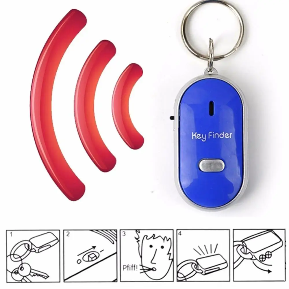 Mini Anti-lost Whistle Key Finder Flashing Beeping Remote Kids Key Bag Wallet Locators Mini Anti-lost Whistle Key Finder Flashing Beeping Remote Kids Key Bag Wallet Locators