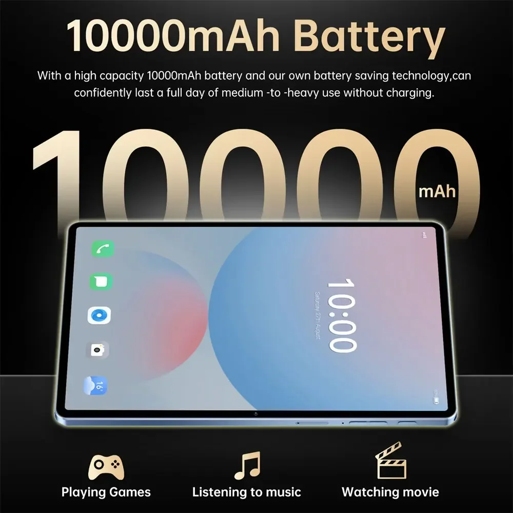 2025 Original Pad 16 Pro Tablet Android 15 10.1 Inch 22GB+2TB Children's Tab 5G Dual SIM Google Gaming Kids Tablet PC 10000mAh