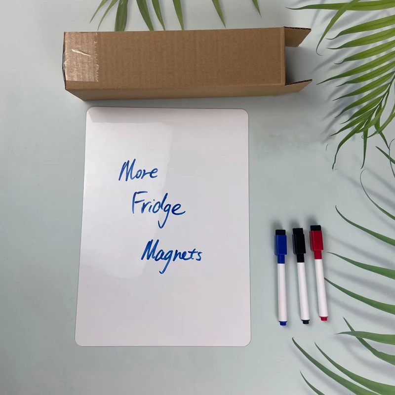 A3+A4 Magnetic Dry Erase Board Fridge Markers WhiteBoard Sheet Kitchen Erasable Flexible Refrigerator Magnet Memo Grocery List