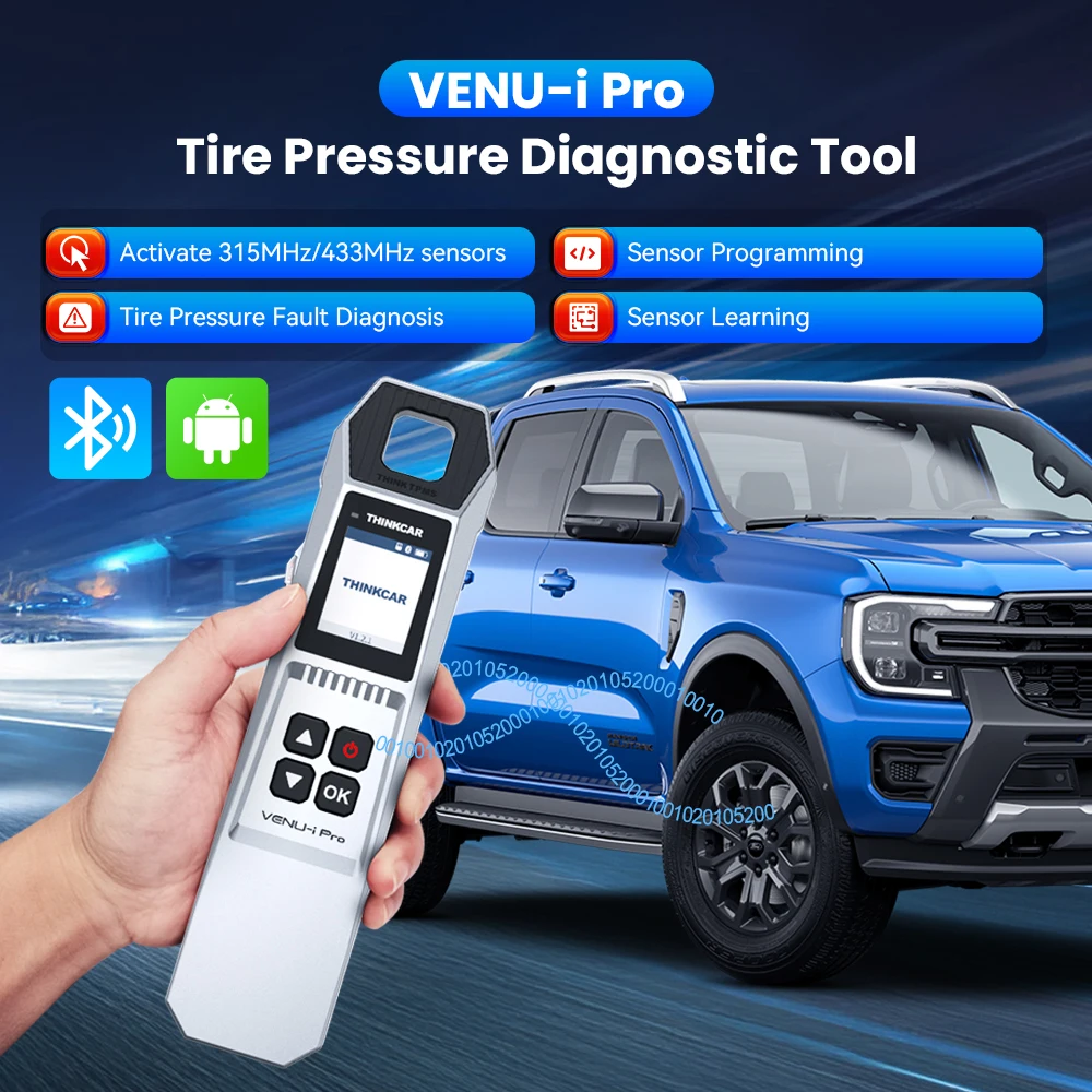 THINKCAR VENU i-Pro TPMS Car Tire Pressure Diagnostic Tools Activate Programming Relearn Sensors for 315MHz/433MHz
