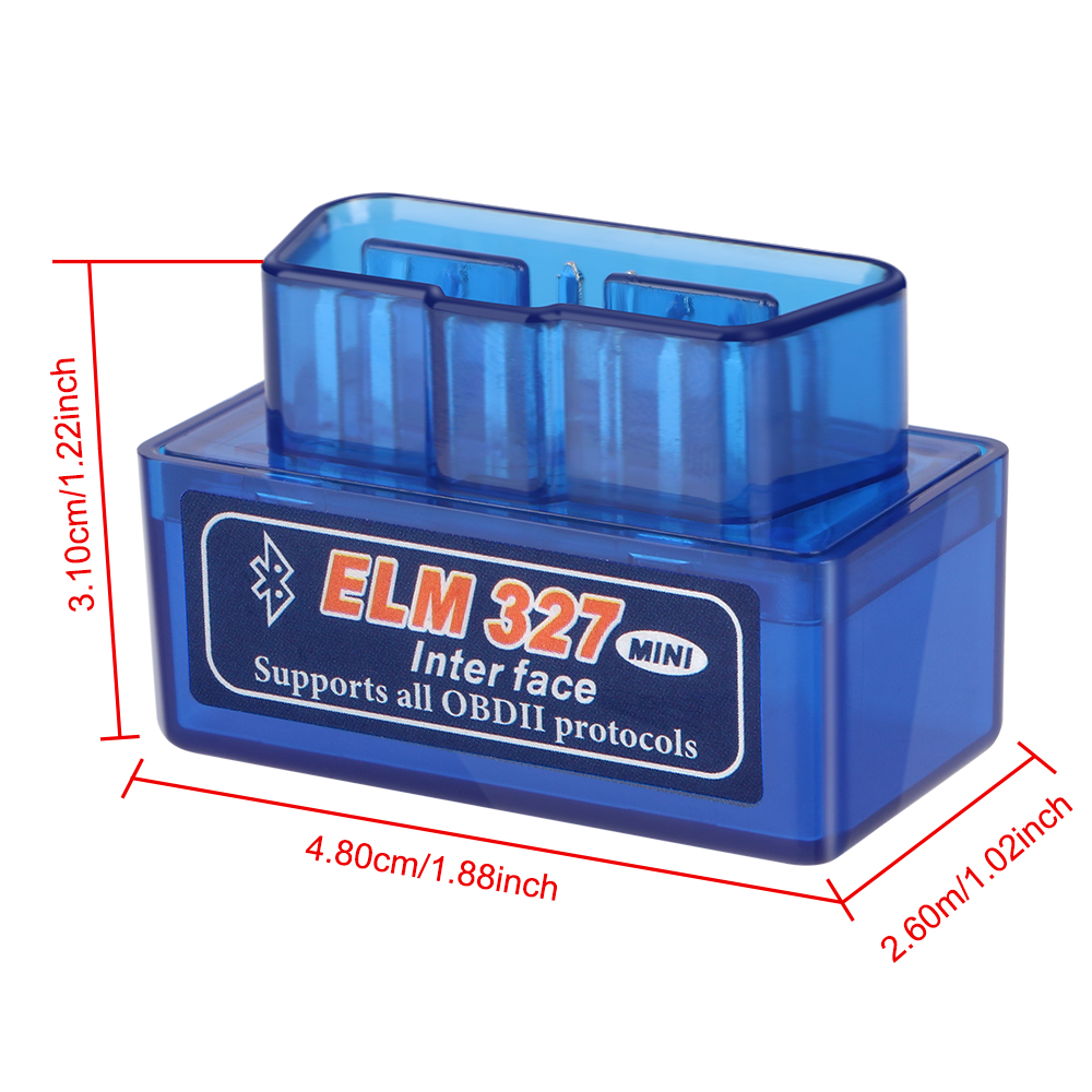 For IOS/Android Dual Mode Bluetooth V1.5 Detector Mini ELM327 OBD2 Interface Adapter Code Reader Car Diagnostic Scanner