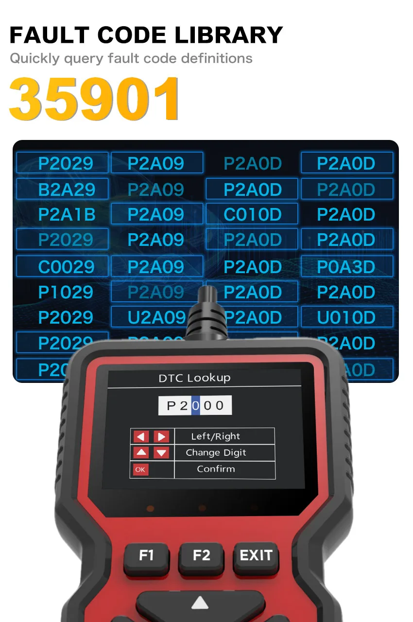 Car OBD2 Scanner Diagnostic Tool V519 Multi-language OBDII Car Voltage Tester Engine Fault Code Scanner Car Code Reader