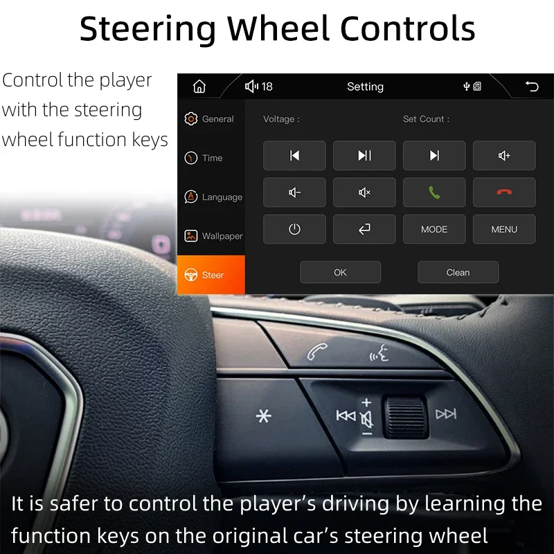 Hippcron 7inch Car Radio 1 Din CarPlay Android Auto Universal MP5 Player Auto Audio USB TF Bluetooth Support Rear View Camera