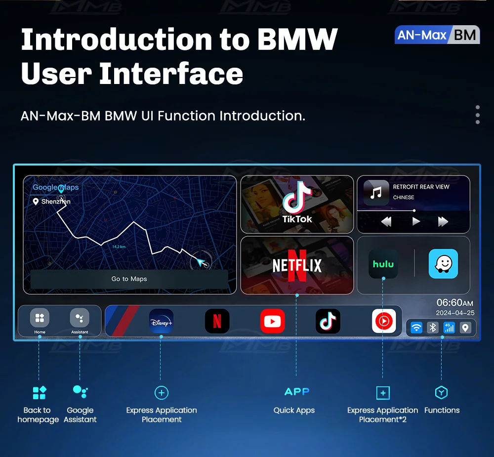 NEW MMB Android13 Qualcomm 6125 8-Cores AI Box Wireless Multimedia CarPlay Adapter Bluetooth 5.2 GPS 8+128G Auto Connect For BMW
