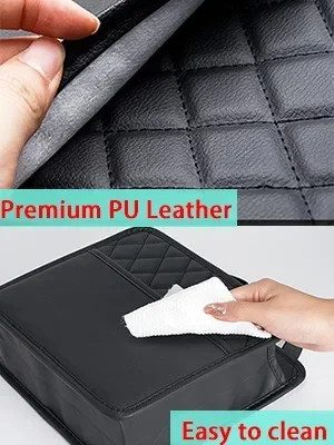 Multi-functional car seat back storage bag Leather storage bag Garbage bag Storage bag Garbage can storage for most models