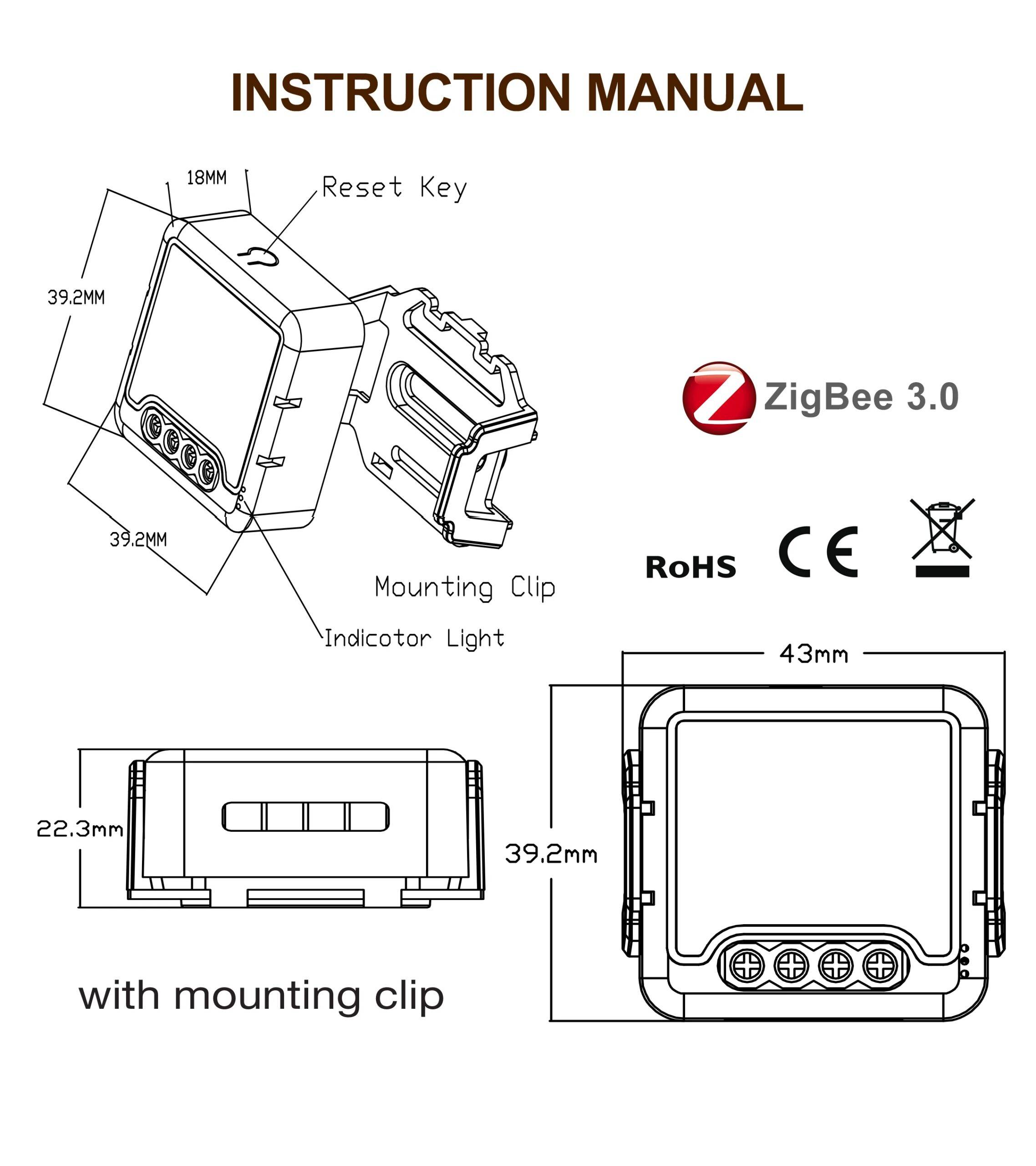 GIRIER Tuya ZigBee 3.0 Smart Switch Module No Neutral Wire Required Smart Home DIY Light Breaker Works with Alexa Google Home GIRIER Tuya ZigBee 3.0 Smart Switch Module No Neutral Wire Required Smart Home DIY Light Breaker Works with Alexa Google Home