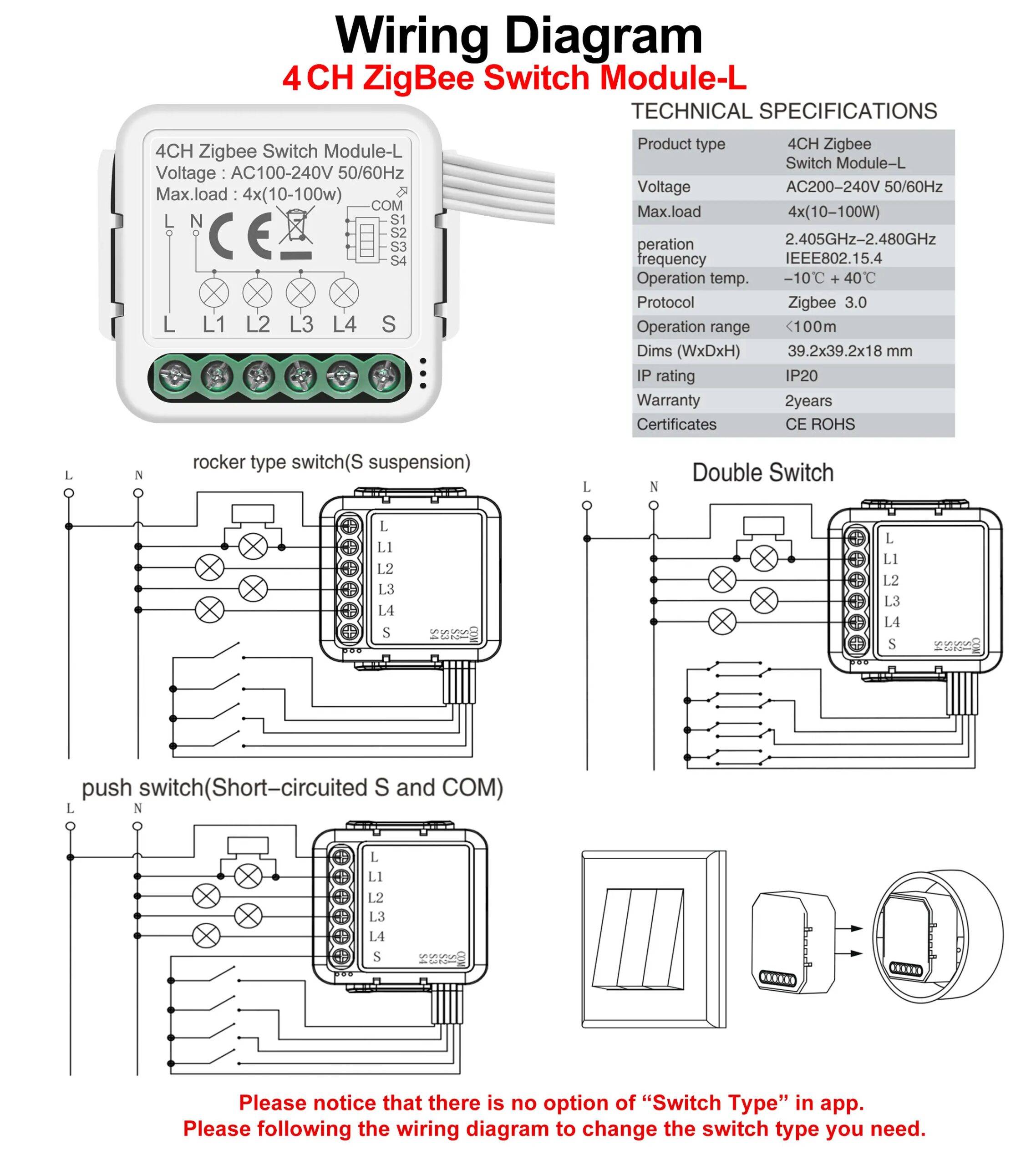 GIRIER Tuya ZigBee 3.0 Smart Switch Module No Neutral Wire Required Smart Home DIY Light Breaker Works with Alexa Google Home GIRIER Tuya ZigBee 3.0 Smart Switch Module No Neutral Wire Required Smart Home DIY Light Breaker Works with Alexa Google Home