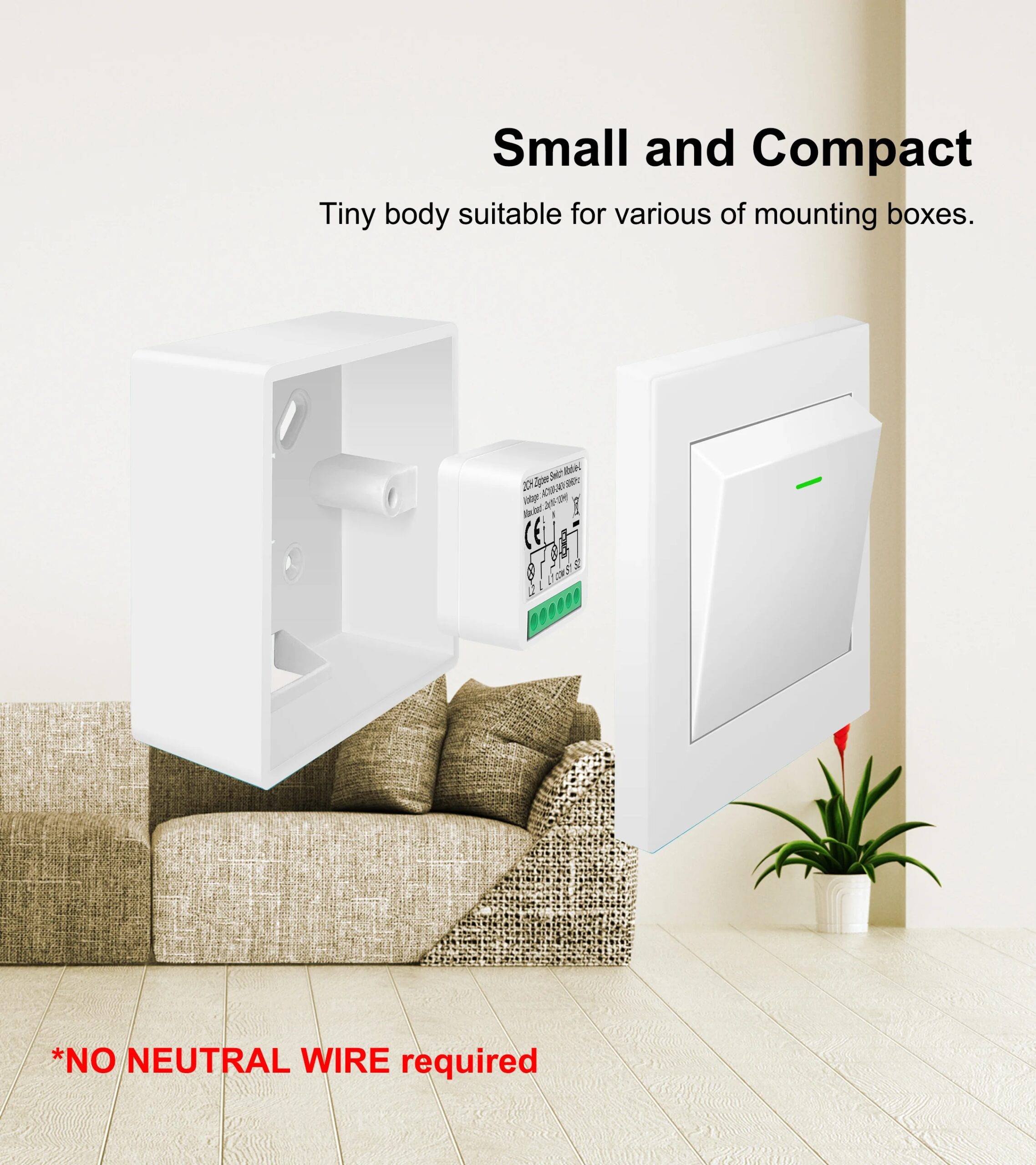 GIRIER Tuya ZigBee 3.0 Smart Switch Module No Neutral Wire Required Smart Home DIY Light Breaker Works with Alexa Google Home GIRIER Tuya ZigBee 3.0 Smart Switch Module No Neutral Wire Required Smart Home DIY Light Breaker Works with Alexa Google Home