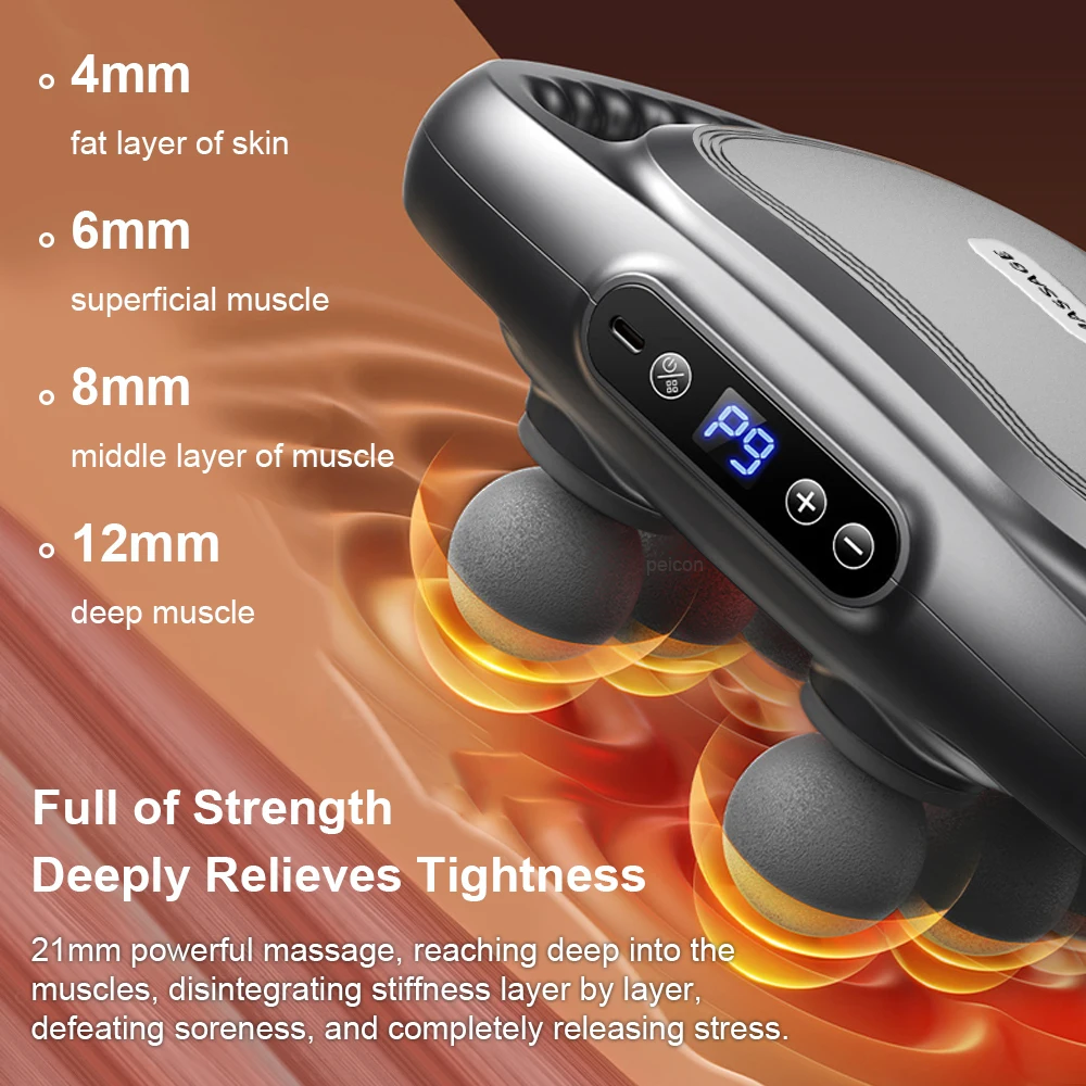 Fascia Gun Muscle Massager Gun High Frequency Back Waist Massage Machine Six-head Body Shoulder Professional Fascia Massage Gun Fascia Gun Muscle Massager Gun High Frequency Back Waist Massage Machine Six-head Body Shoulder Professional Fascia Massage Gun