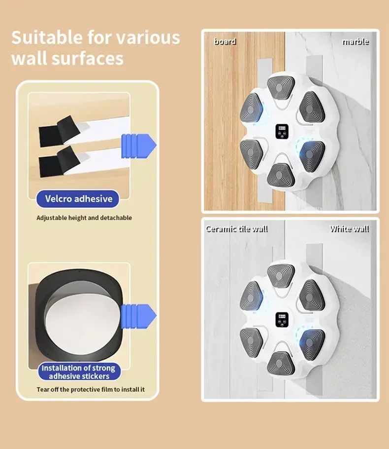 Bluetooth Music Boxing Machine Wall Target Home Fitness Boxing Trainer Exercise Response Training Agility Reaction Boxing Bag Bluetooth Music Boxing Machine Wall Target Home Fitness Boxing Trainer Exercise Response Training Agility Reaction Boxing Bag