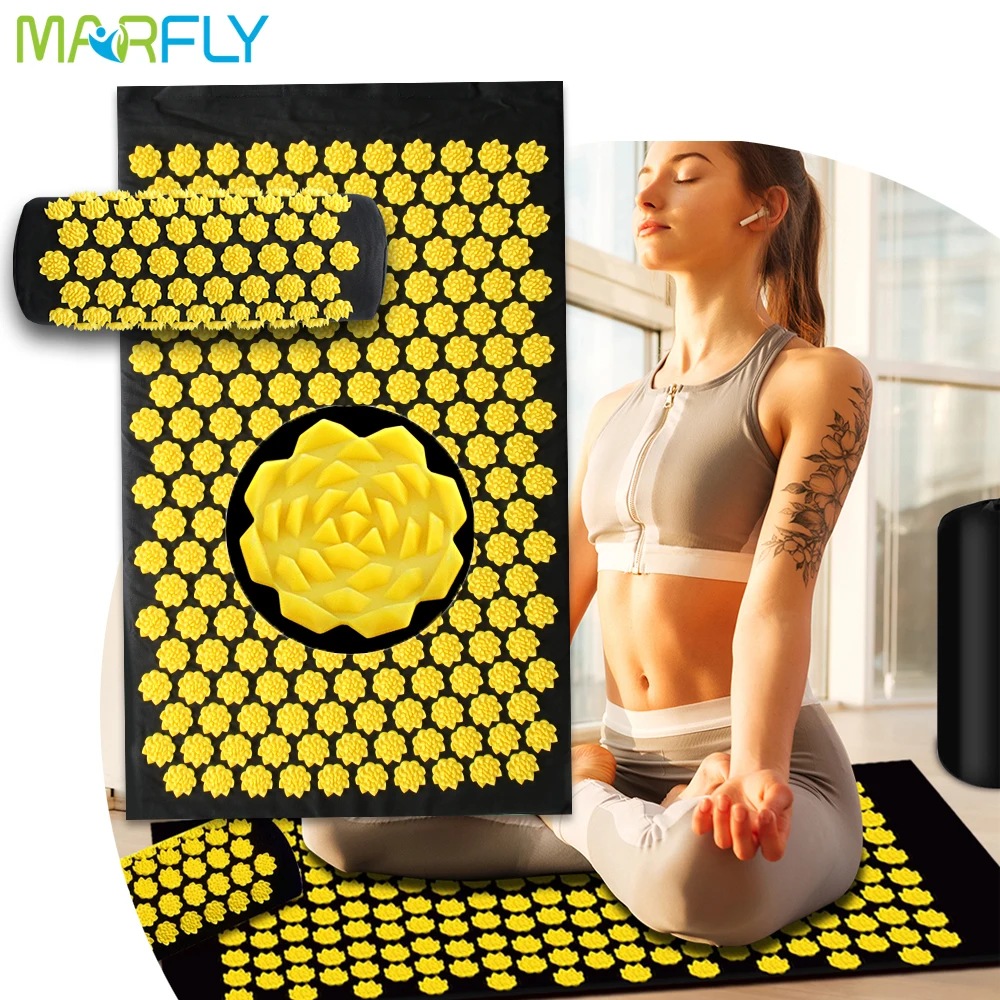 Pranamat Eco Lotus Spike Mat Acupuncture Massage Cushion Kuznetsov's Applicator for Neck Foot Back Yoga Acupressure Massage Mat Pranamat Eco Lotus Spike Mat Acupuncture Massage Cushion Kuznetsov's Applicator for Neck Foot Back Yoga Acupressure Massage Mat