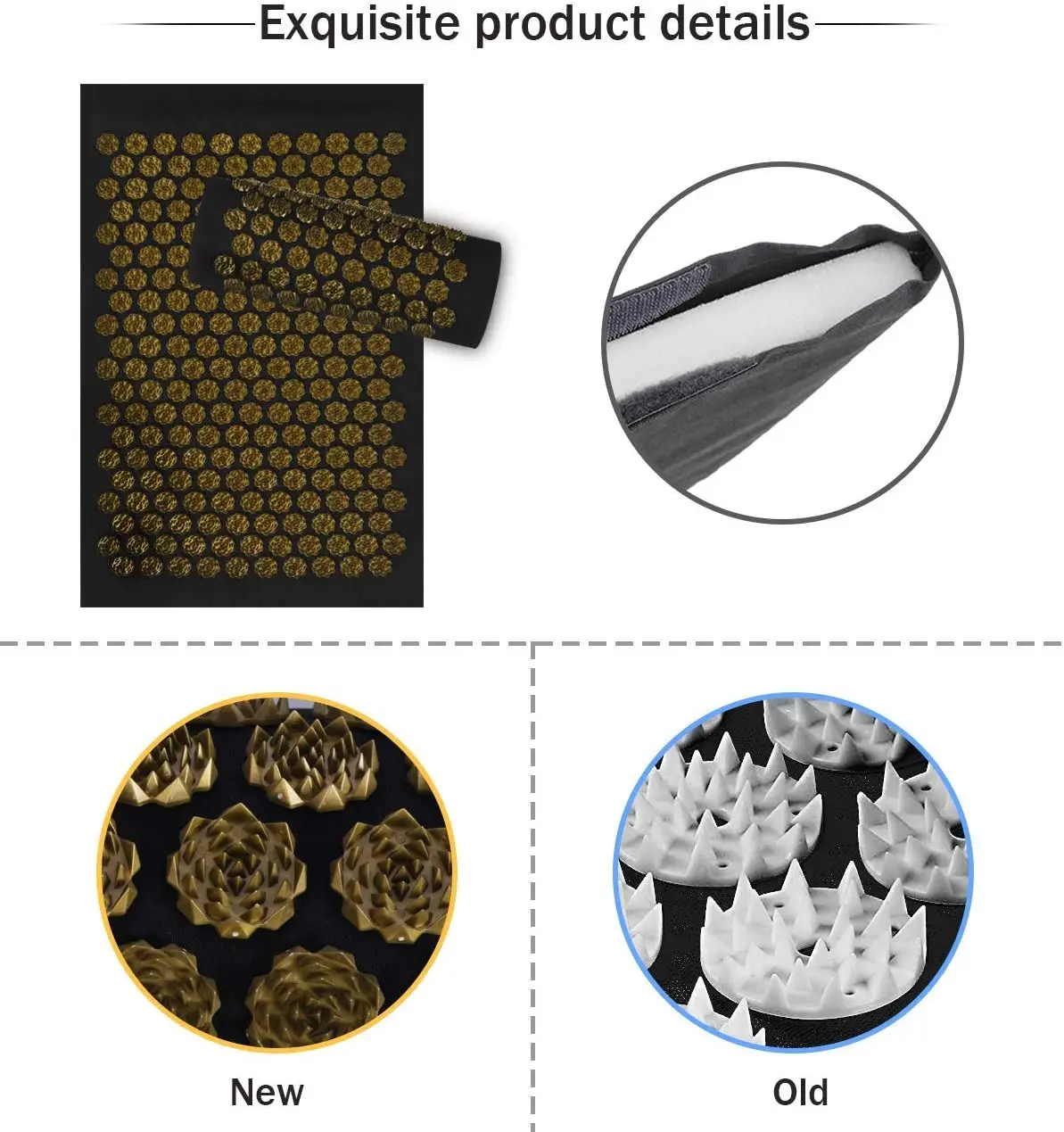 Pranamat Eco Lotus Spike Mat Acupuncture Massage Cushion Kuznetsov's Applicator for Neck Foot Back Yoga Acupressure Massage Mat Pranamat Eco Lotus Spike Mat Acupuncture Massage Cushion Kuznetsov's Applicator for Neck Foot Back Yoga Acupressure Massage Mat