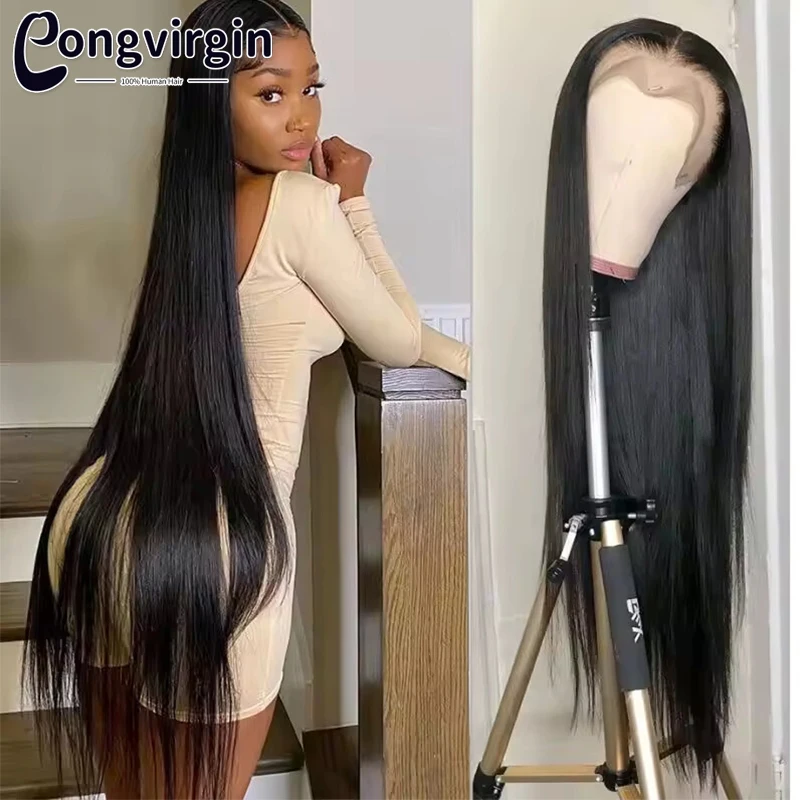 5x5 Glueless Wig Human Hair Ready To Wear Pre-Cut Lace Wear And Go Glueless Wigs Straight Lace Front Human Hair Wig For Women