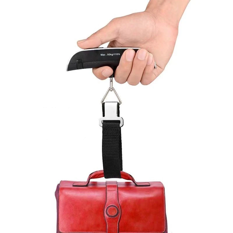 Portable Scale Digital LCD Display 110lb/50kg Electronic Luggage Hanging Suitcase Travel Weighs Baggage Bag Weight Balance Tools Portable Scale Digital LCD Display 110lb/50kg Electronic Luggage Hanging Suitcase Travel Weighs Baggage Bag Weight Balance Tools