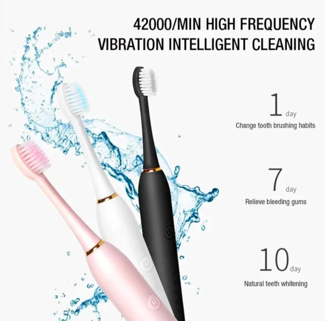 Sonic Electric Toothbrush for Adults USB Rechargeable Smart Self Care Smart Shop