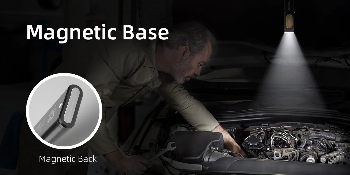 Warsun LED Keychain Flashlight USB-C Rechargeable 600Lm Portable Mini Torch Light Pocket Lantern Flood Work Light With Magnet