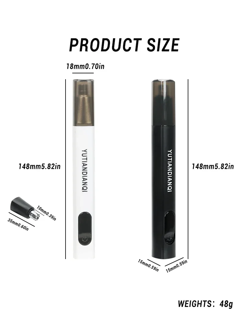 2 In 1 Electric Portable Ear And Nose Hair Trimmer Clipper 2024 Professional Painless Portable Eyebrow For Men 2 In 1 Electric Portable Ear And Nose Hair Trimmer Clipper 2024 Professional Painless Portable Eyebrow For Men