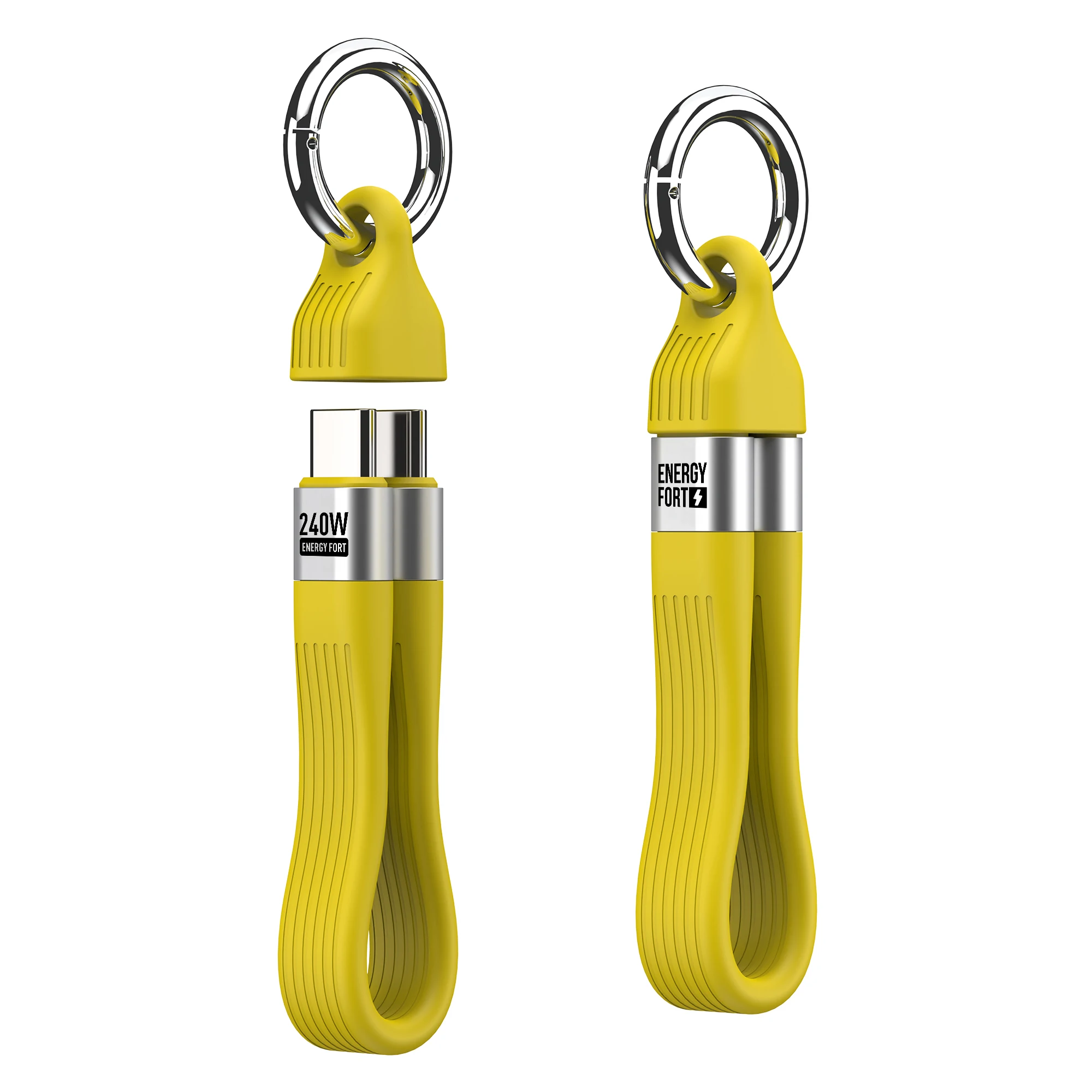 USB 4 Cable Portable Keychain 240W USB C Charging Cable 40Gbps Data Transfer Thunderbolt 4/3 8K@60Hz Video Display for iPhone16