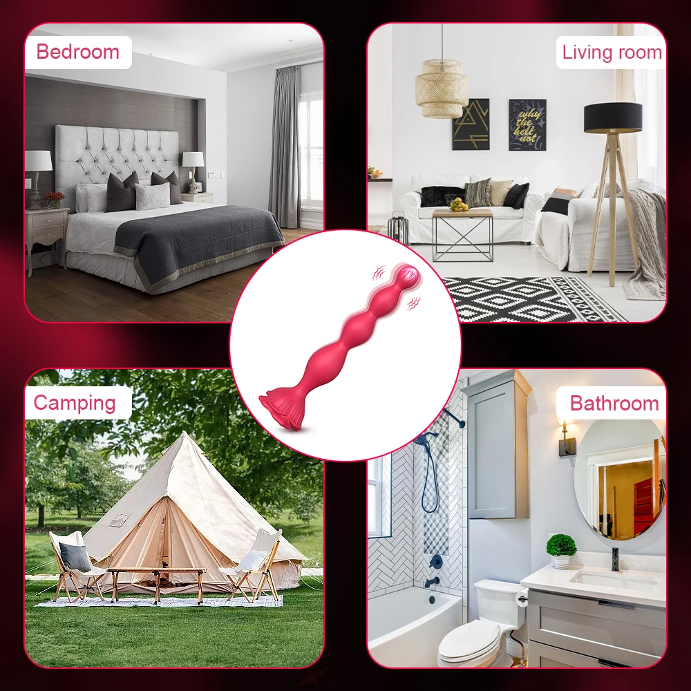 Anal Bead Vibrator Sex Toys For Women Vagina Clitoris Stimulator Vibrating Butt Plugs Male Prostate Massager Anus Sex Toy Couple