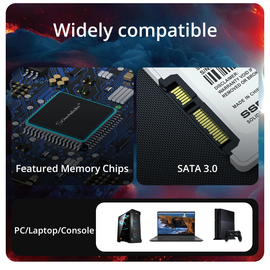 SomnAmbulist SSD 2.5 64GB 128GB 256GB 512GB for Laptop Desktop Solid State Drive Sata3 120GB 240GB 480GB