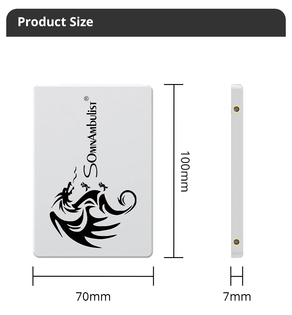 SomnAmbulist SSD 2.5 64GB 128GB 256GB 512GB for Laptop Desktop Solid State Drive Sata3 120GB 240GB 480GB