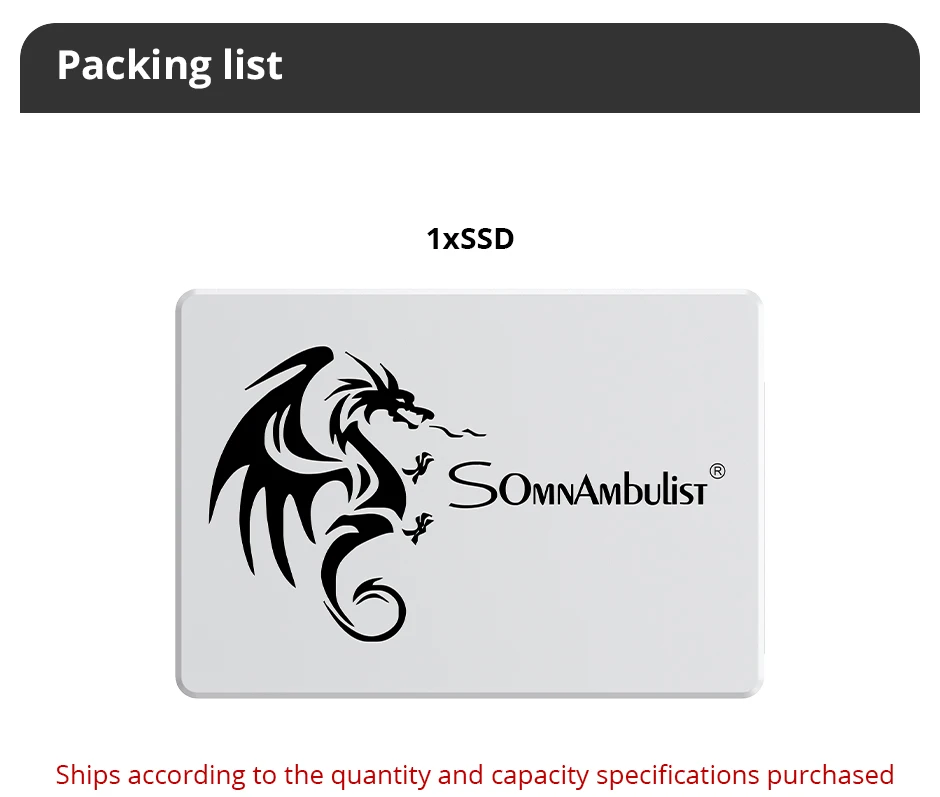 SomnAmbulist SSD 2.5 64GB 128GB 256GB 512GB for Laptop Desktop Solid State Drive Sata3 120GB 240GB 480GB
