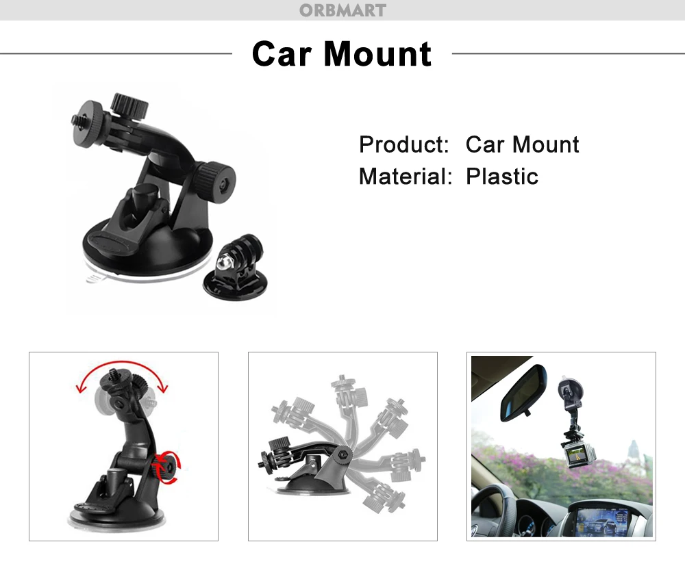 ORBMART for GoPro Accessories Set for Go Pro Hero 13 12 11 10 9 8 7 6 5 4 Black Mount for DJI Insta360 for Sjcam Action Camera