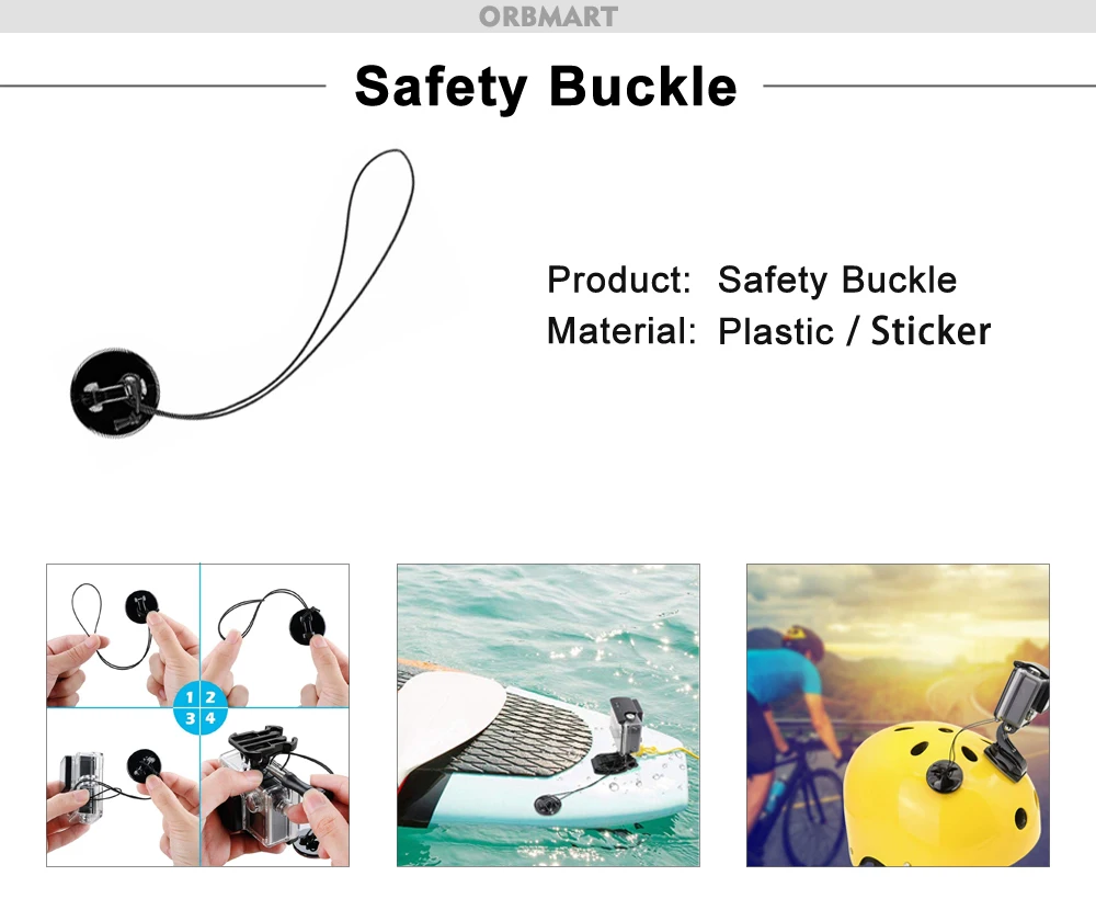 ORBMART for GoPro Accessories Set for Go Pro Hero 13 12 11 10 9 8 7 6 5 4 Black Mount for DJI Insta360 for Sjcam Action Camera