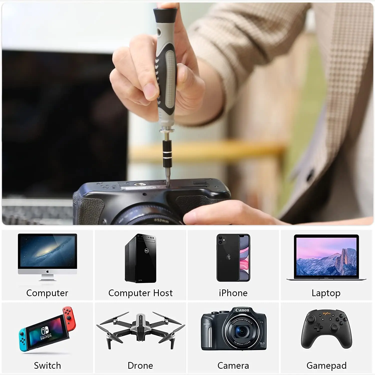 Screwdriver Set Magnetic Torx Phillips Screw Bit Kit WOZOBUY With Electrical Driver Remover Wrench Repair Phone PC Tools Screwdriver Set Magnetic Torx Phillips Screw Bit Kit WOZOBUY With Electrical Driver Remover Wrench Repair Phone PC Tools