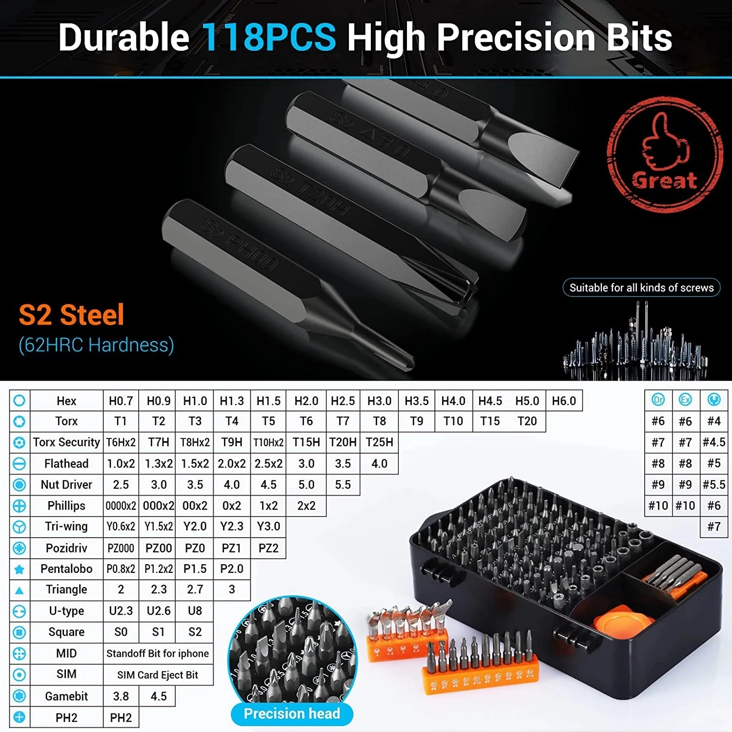 Screwdriver Set Magnetic Torx Phillips Screw Bit Kit WOZOBUY With Electrical Driver Remover Wrench Repair Phone PC Tools Screwdriver Set Magnetic Torx Phillips Screw Bit Kit WOZOBUY With Electrical Driver Remover Wrench Repair Phone PC Tools