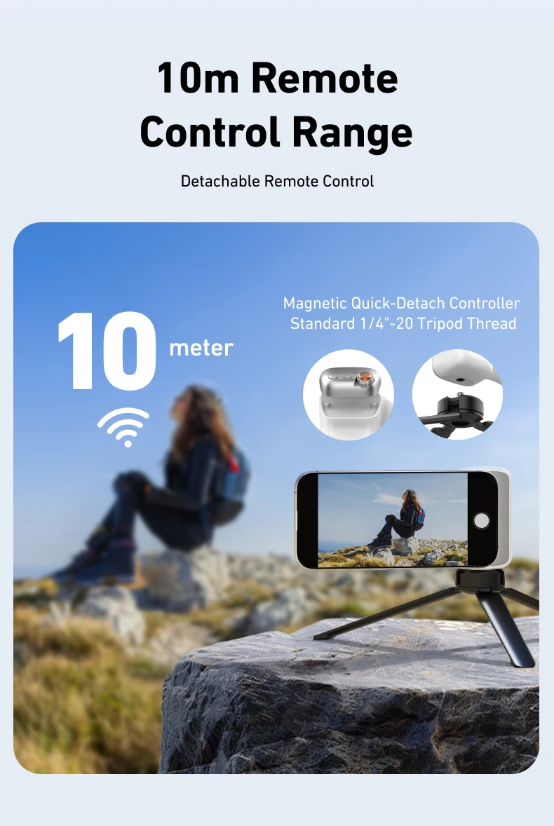 TELESIN Phone Camera Shoot Hand Grip Magnetic Smart Phone Holder Shooting Aid Remote Control Handle For Iphone Android Phone