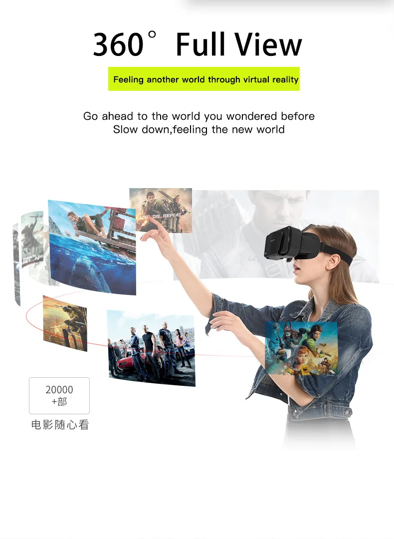 VR Glasses 3D Virtual Reality Headset Devices Helmet Lenses Goggles Smart For Smartphones Phone Cell Mobile Game Viar Viewer Set