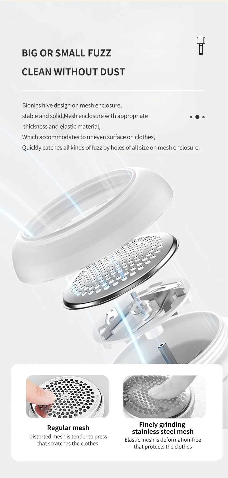 Lint Remover for Clothing Electric Pellet Fluff Remover Rechargeable Portable Fabric HairBall Shaver Removes Lint from Clothes