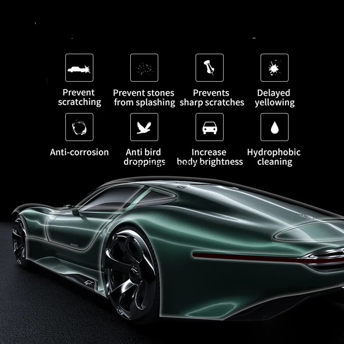 Color PPF gloss Light Nardo Grey TPU PPF Film Paint Protection Film  Wrap Film Anti-yellowing  Self-healing thermal repair