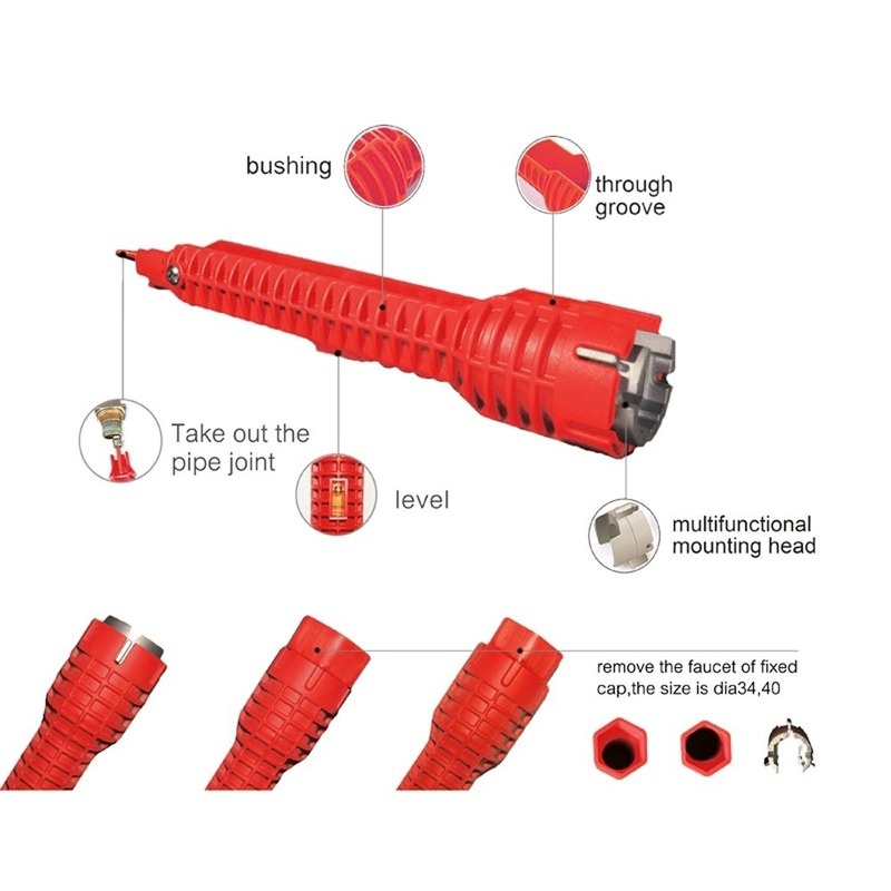 Multi-Functional Sanitary Wrench Pelvic Floor Leading Sleeve Disassembly Faucet Pipe Sink Sanitary Only Installation Tool