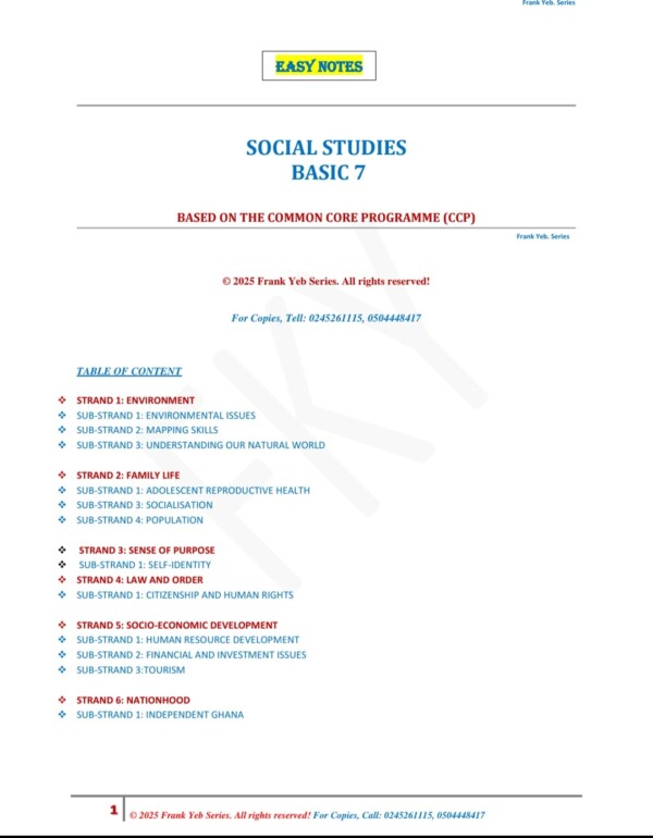 Easy Notes Social Studies Text Book for Basic 7 Easy Notes Social Studies Text Book for Basic 7