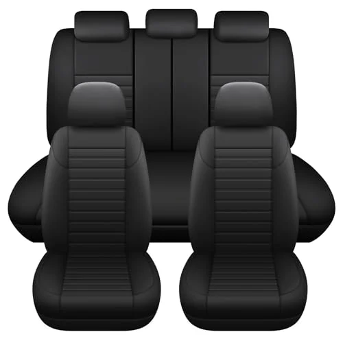 Leather Car Seat Covers Full Set 5-Seater Seat Universal Fit Padded of Most Car with Waterproof Breathable Anti-dirty