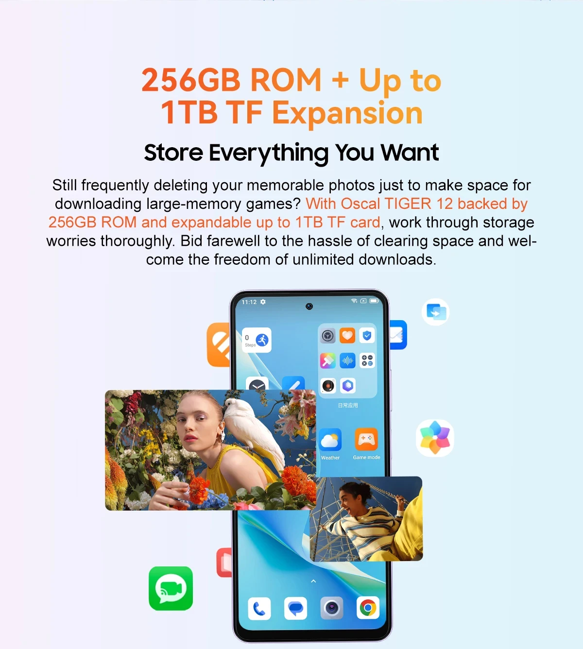 Blackview OSCAL TIGER 12 Smartphone 6.78'' 120Hz 2.4K Display Call Phone 8GB RAM+128GB ROM 64MP Telephon Portable Android 13 NFC