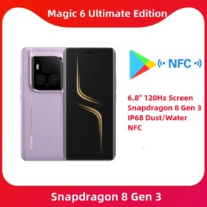 Google play 2024 Original HONOR Magic 6 Ultimate Edition 5G Mobile Phone 6.8″ 120Hz Screen Snapdragon 8 Gen 3 IP68 Dust/Water Smart Phones Smart Shop