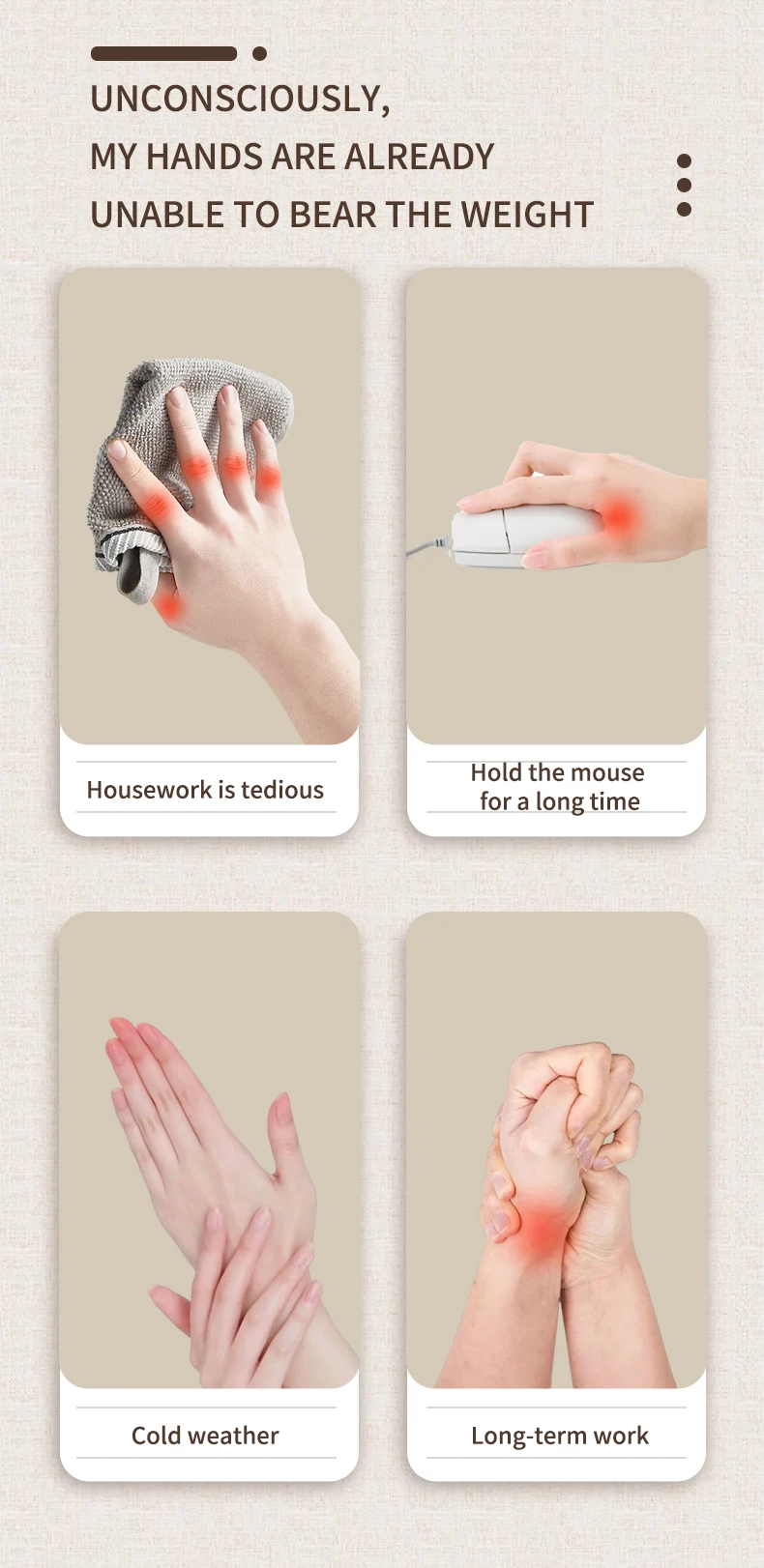 Hand Massager with Airbag Compression Finger Wrist Palm Massage Machine Vibration Glove for Hand Muscle Relax Gift for Men Women